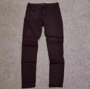 Purple skinny jeans